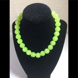2/$7 Lime Green Chinky Beaded Necklace Handmade