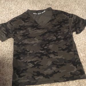 Army cut out neck line shirt