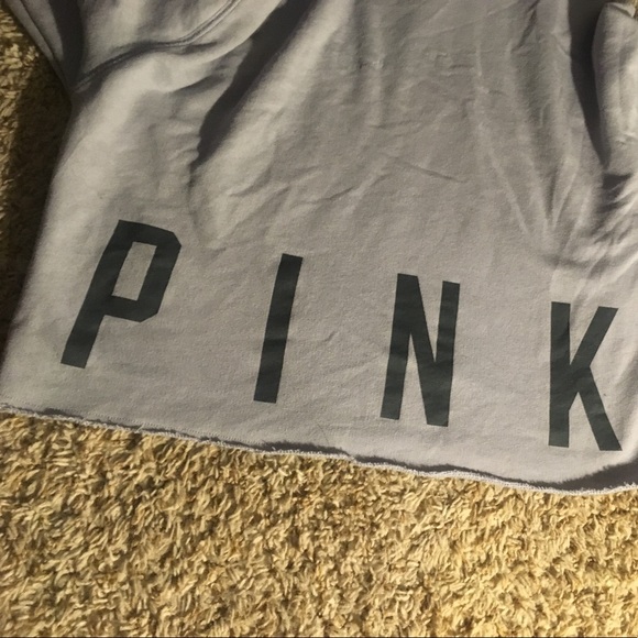 Vs pink cropped lace up pullover - Picture 2 of 2