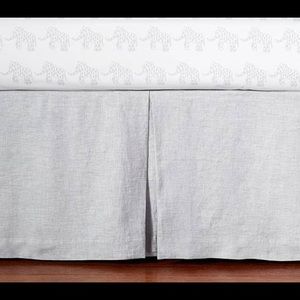 Pottery barn linen crib skirt
