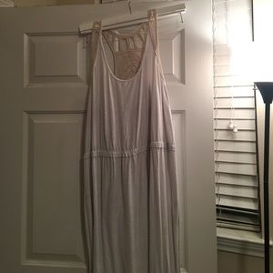 White and cream maxi dress