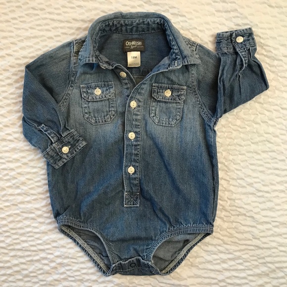 Oshkosh Chambray Onesie - Picture 1 of 3
