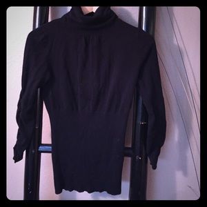 Price Drop!🌕Fitted black mock neck sweater shirt