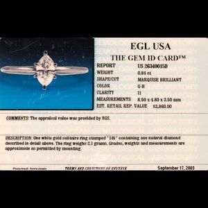 Stunning Marquis Cut Diamond Engagement Ring