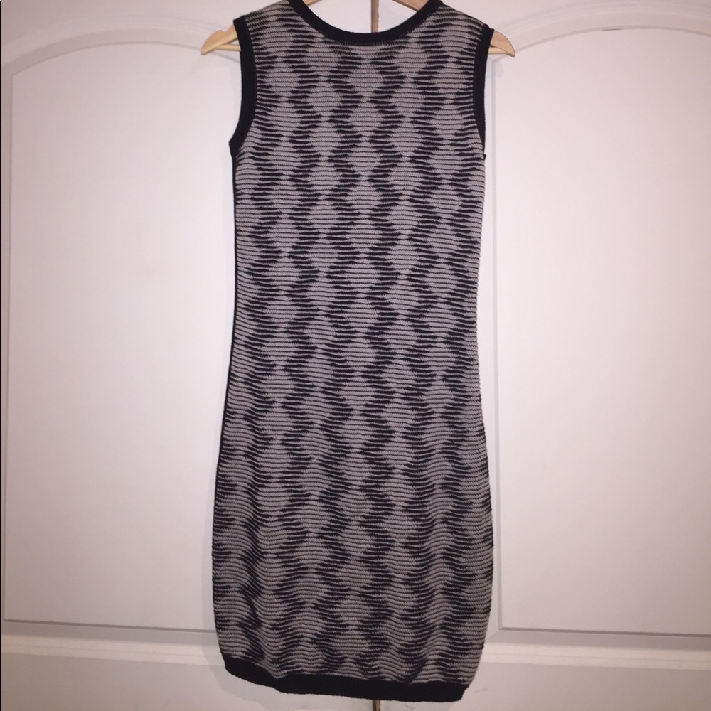 Knit cream and black dress