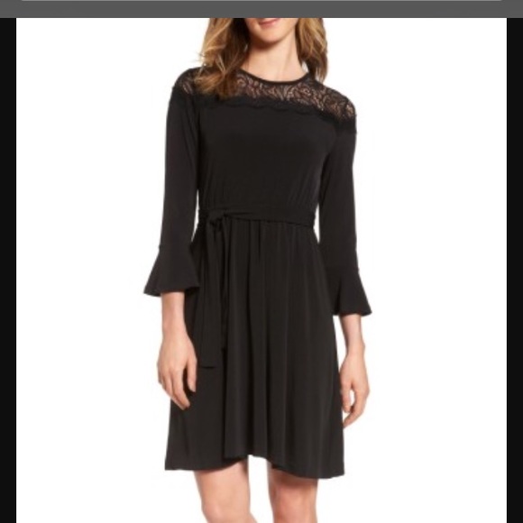 MICHAEL Michael Kors Dresses & Skirts - Michael Kors Black Lace Neckline Dress-NEW