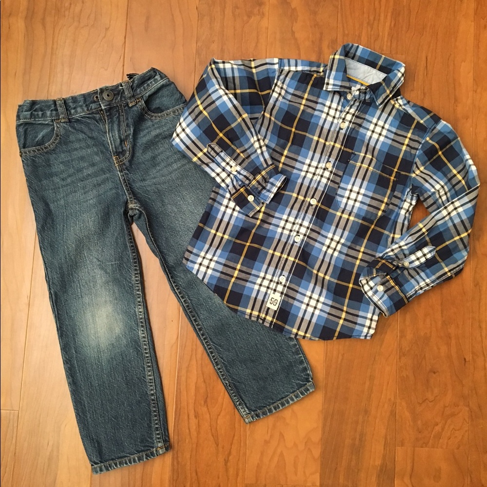 Oshkosh 5T jeans & Carters 5T long sleeve