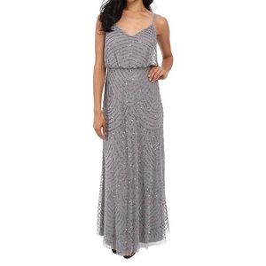 Silver Adrianna Papell Dress
