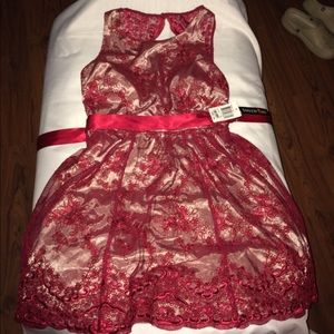 Macy’s Red lace dress