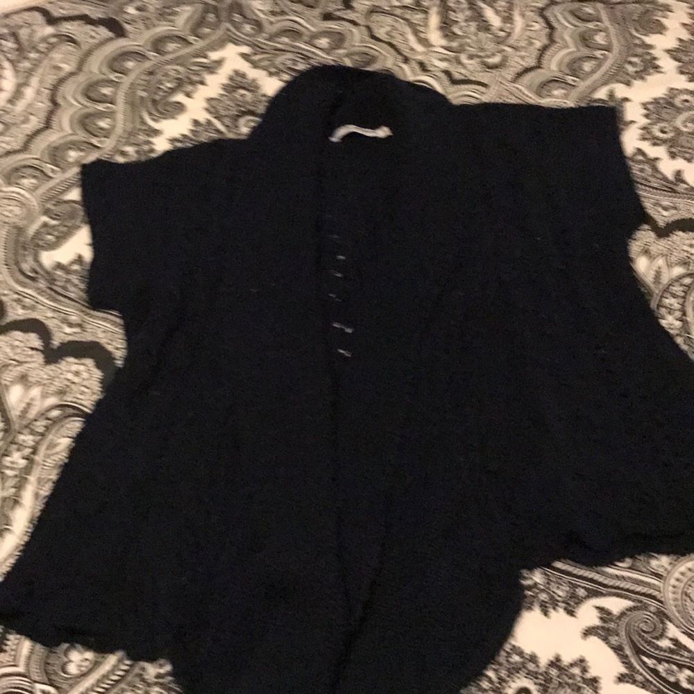 Cotton emporium navy knit vest warm comfy size s