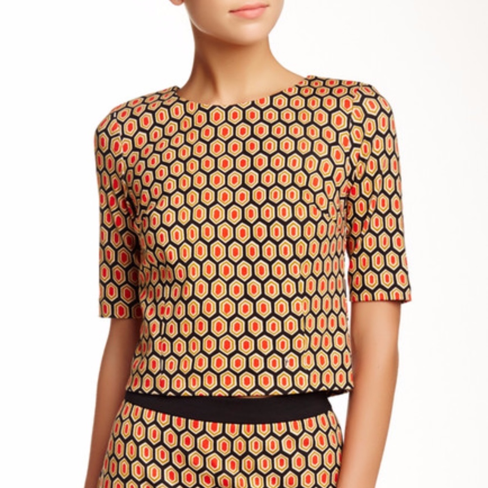 Trina Turk 'Jeena' Top, Honeycomb Print, Sz 12