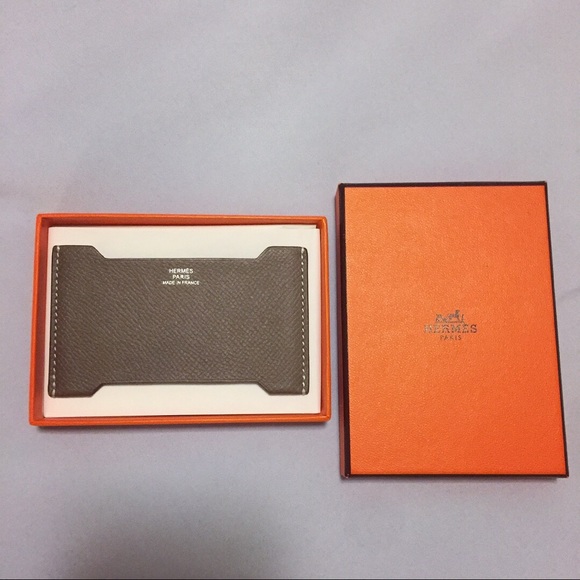 ✨RARE Hermes Etoupe Epsom Calfskin card wallet - Picture 2 of 5