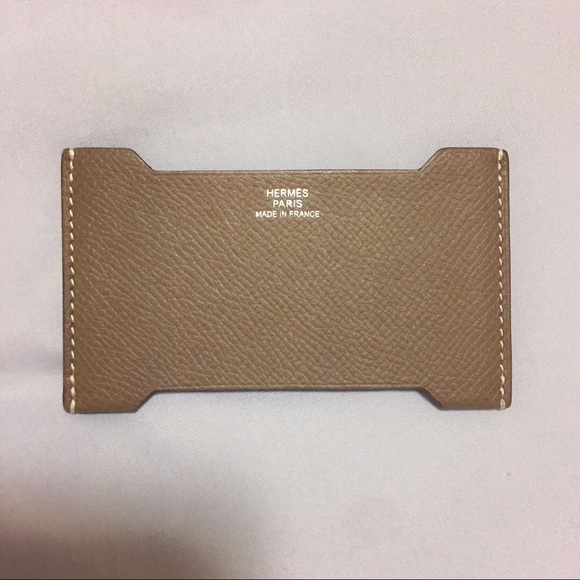 ✨RARE Hermes Etoupe Epsom Calfskin card wallet - Picture 3 of 5