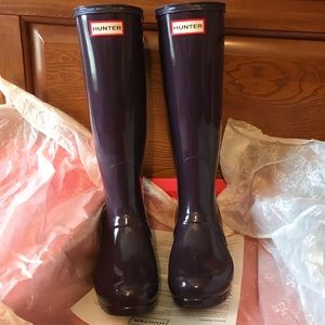 Hunter boots- WORN ONCE!