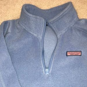 Blue vineyard vines fleece pullover 1/4 zip