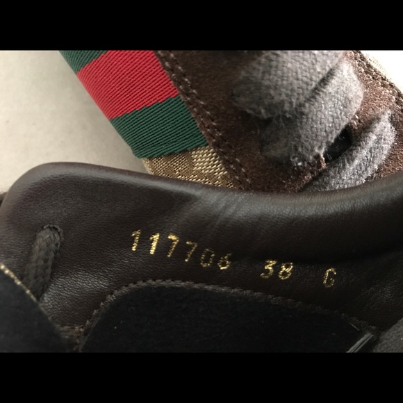 SOLD! AUTH Gucci GG Monogram Sneaker  SZ 38/8 - Picture 5 of 7