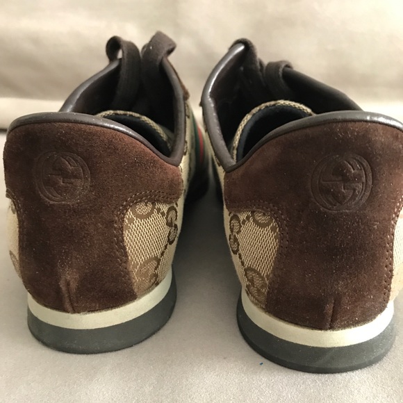SOLD! AUTH Gucci GG Monogram Sneaker  SZ 38/8 - Picture 4 of 7