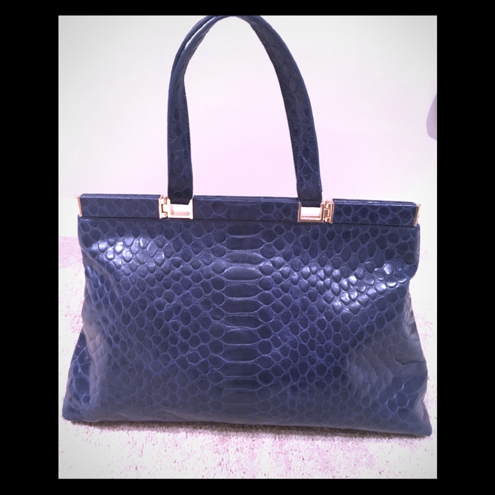 Sorial Italian Leather Croc Tote