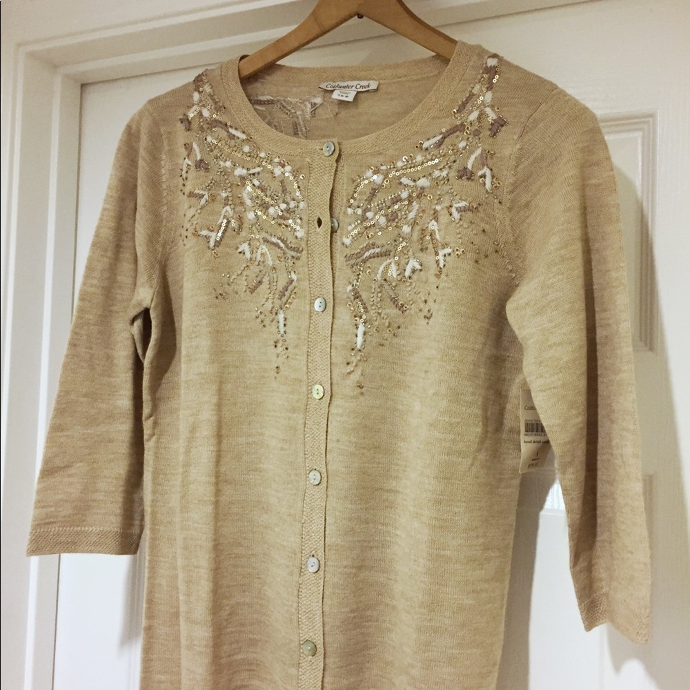 NWT Coldwater Creek embellished cardigan