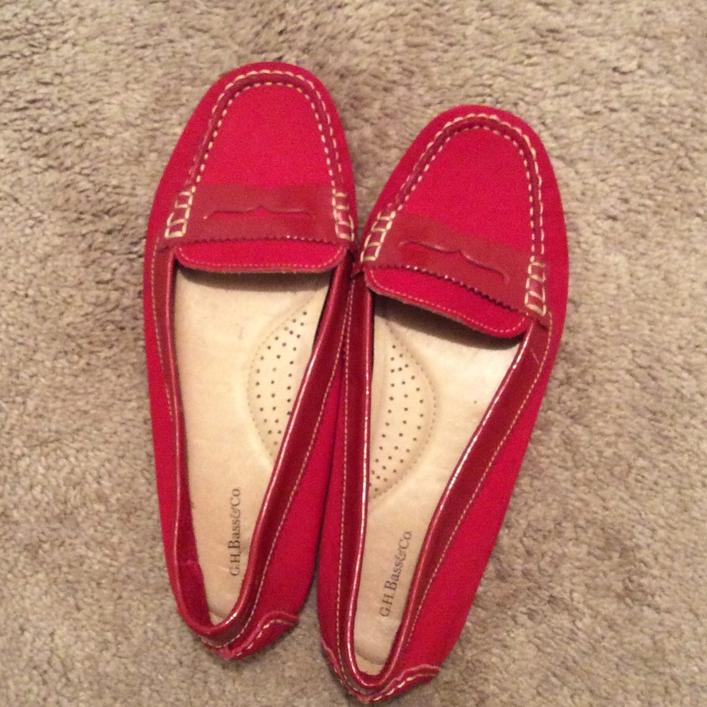 Bass Red Suede Pennyloafers