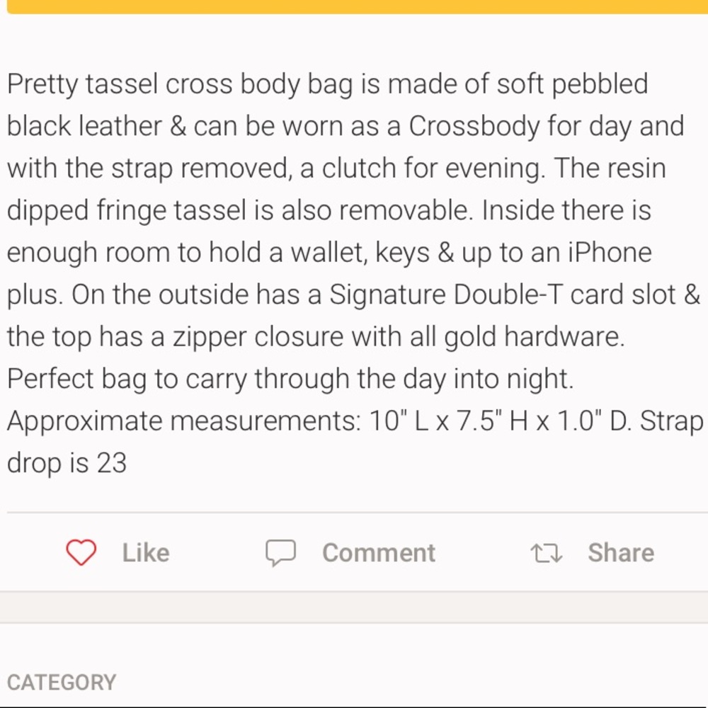 SALE🥳Tory Burch black leather tassel crossbody - Picture 5 of 8