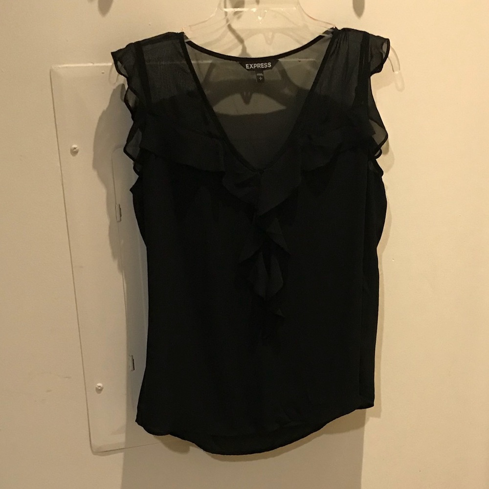 Express ruffle sleeveless blouse