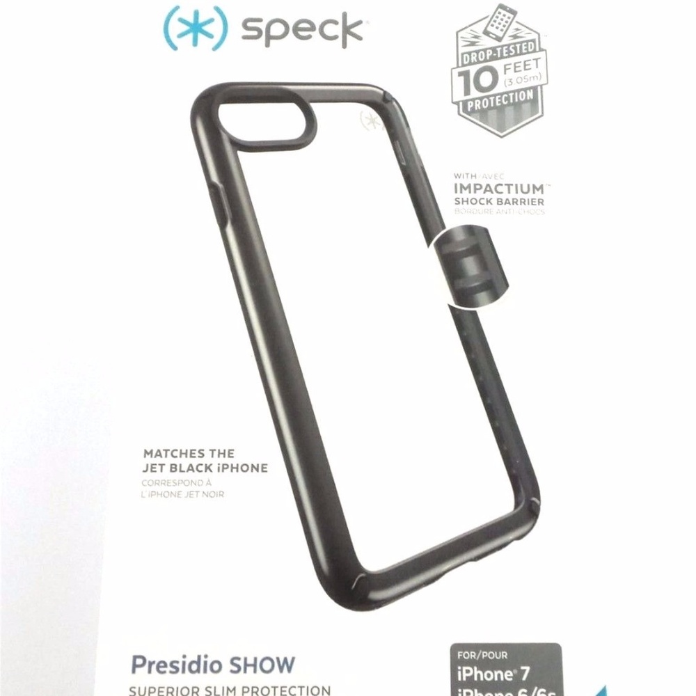 TWO iPhone 7/8 Cases - Black/Jet Black & Clear