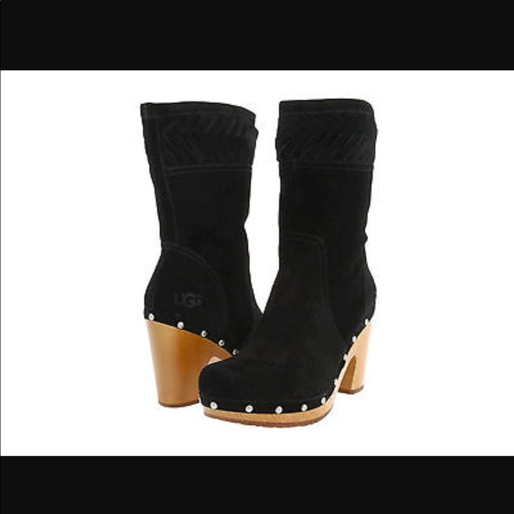 New Annaliza UGG Wooden Heel Boots