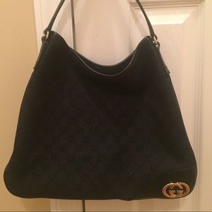 Authentic GUCCI black hobo bag