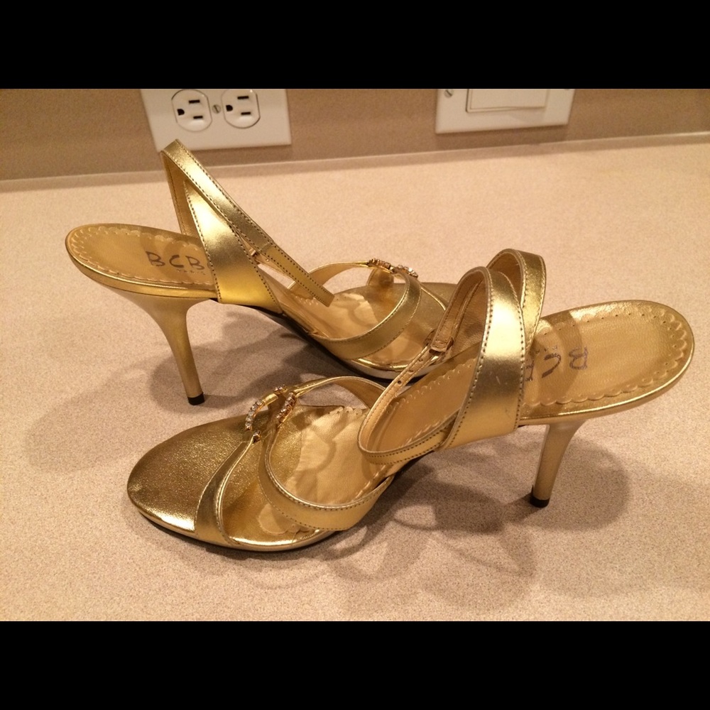 BCBG Gold Heels