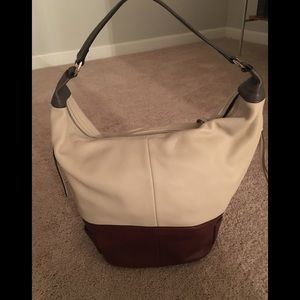 B. Makowsky Colorblock Bucket Bag