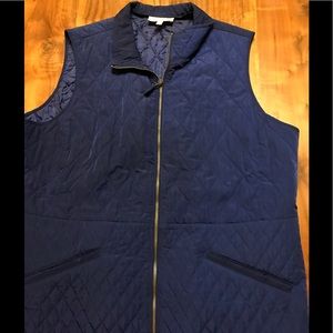 Talbots 2X- 100% polyester zip front vest