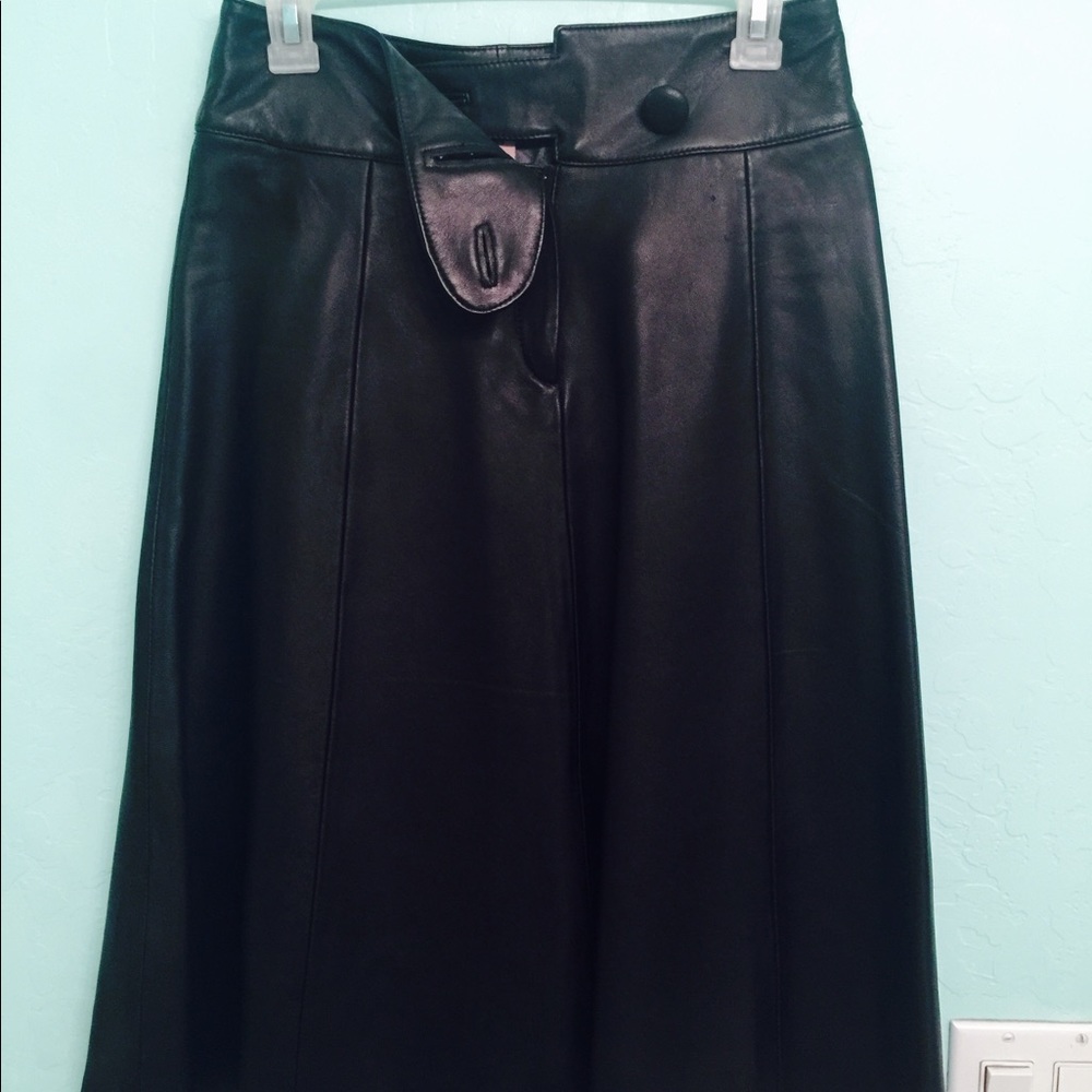 H&M Leather Mid Skirt - New Size 4