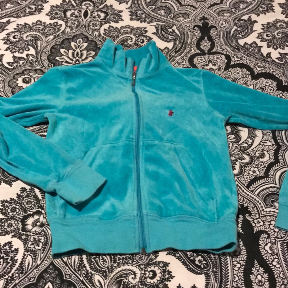 Juice couture valor zip up turquoise size p small