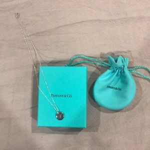 Tiffany initial L sterling silver necklace