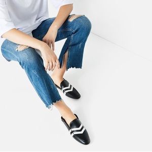 Zara Contrast Striped Loafer 7.5