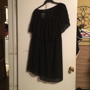 Lane Bryant Black Cocktail/Party Dress 1 Shoulder