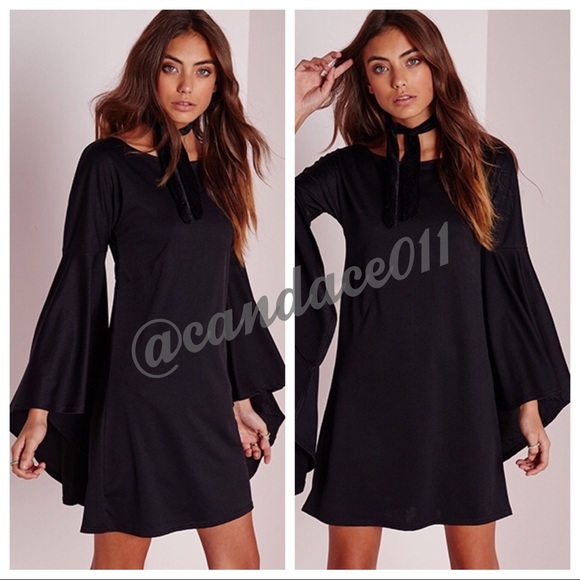 CC Boutique Dresses & Skirts - Bell Sleeved Mini Dress (Black)