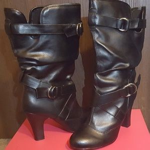 Classified Black Leather Boots