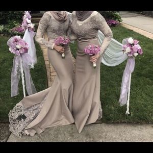Taupe Custom Made Gown