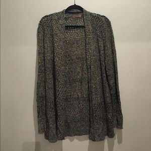 Belldini Oversized Black and Beige Cardigan