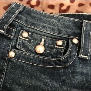 True Religion Jeans With Pearl Buttons