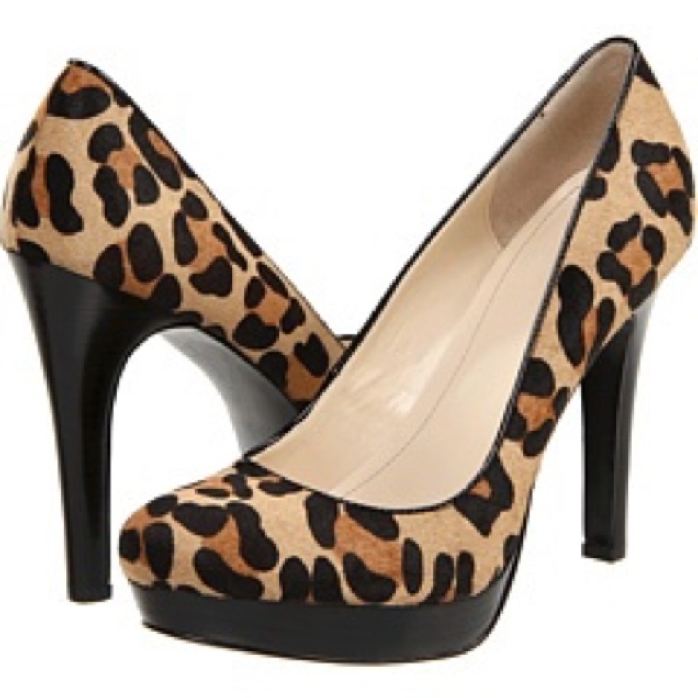 Calvin Klein Leopard platform heels pumps