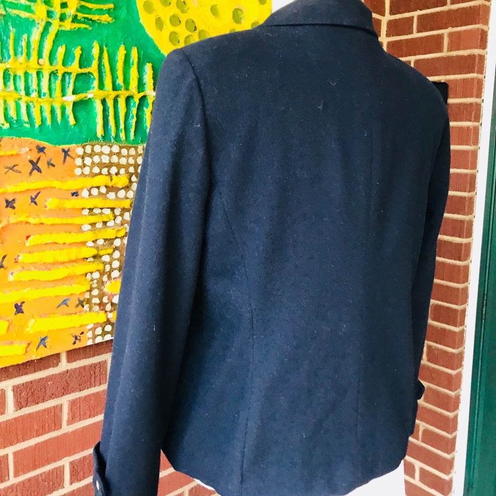 Liz Claiborne Black Light Weight Wool Pea Coat - Picture 8 of 8