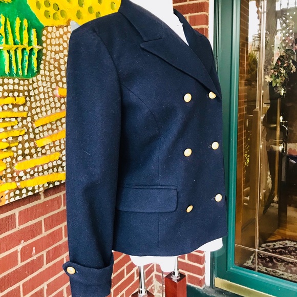 Liz Claiborne Black Light Weight Wool Pea Coat - Picture 5 of 8