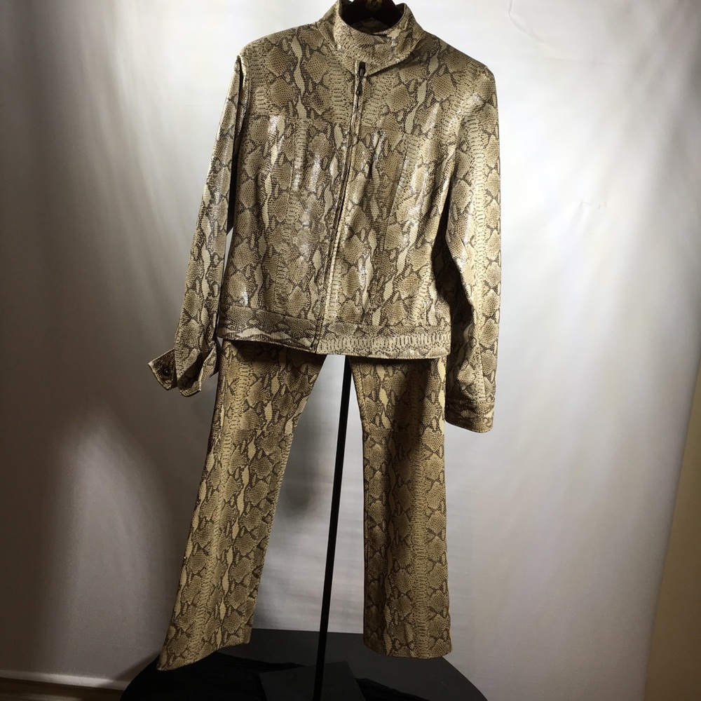 Snakeskin pantsuit