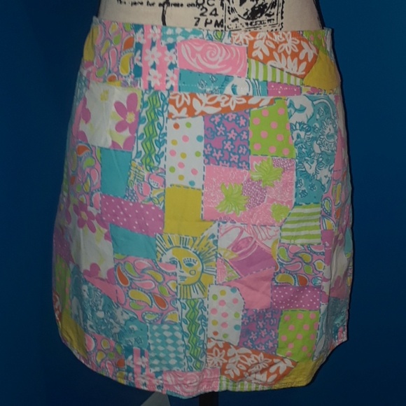 ⬇️58⬇️Lilly Pulitzer Multi Print Wrap Skirt - Picture 4 of 8