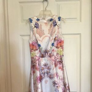 Floral flare mini dress