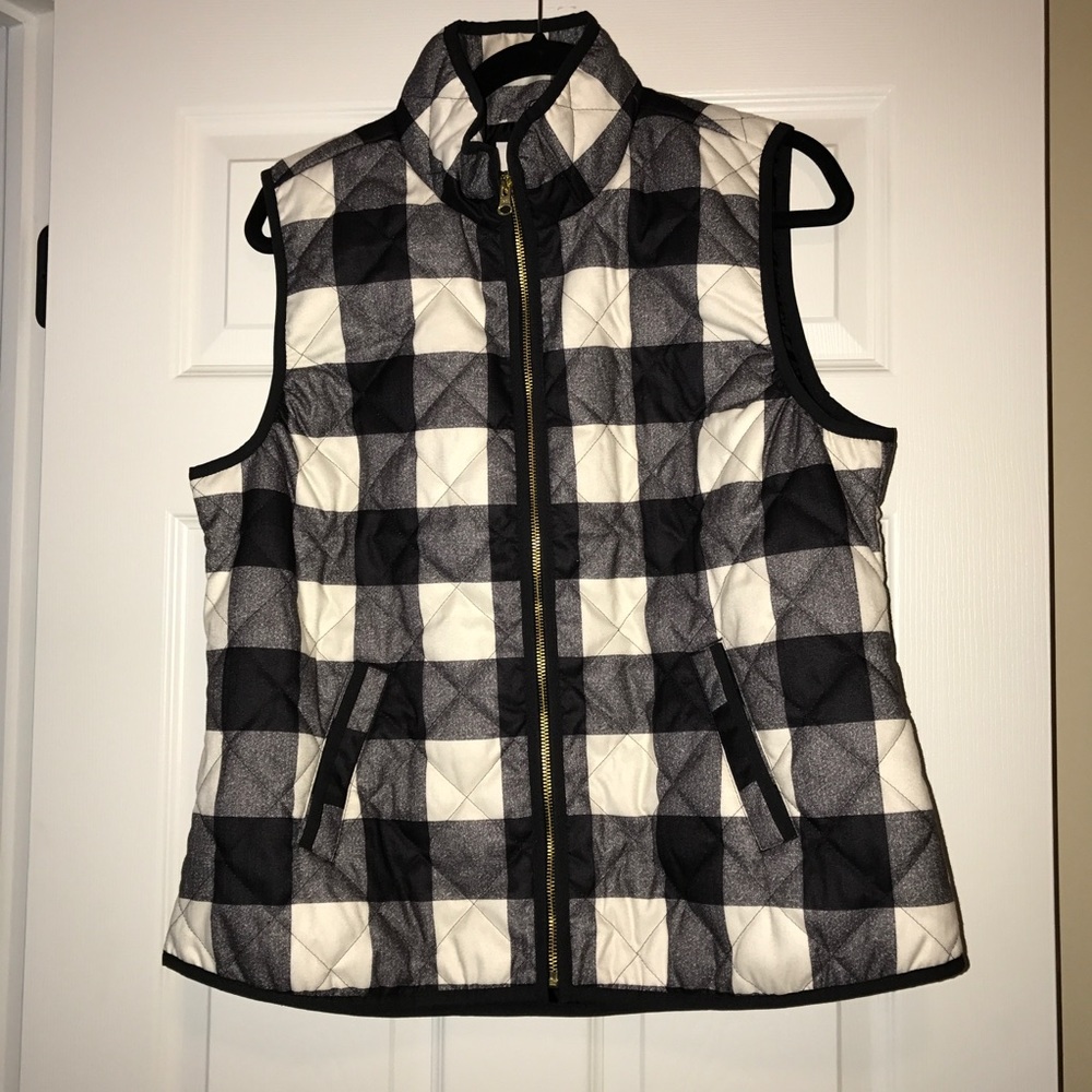 Black Plaid Old Navy Vest