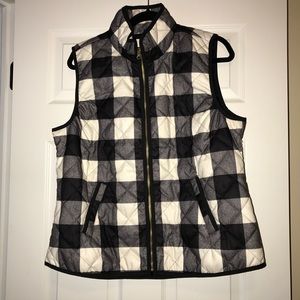 Black Plaid Old Navy Vest